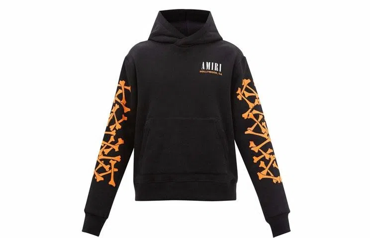 AMIRI Bone Print Hoodie Black