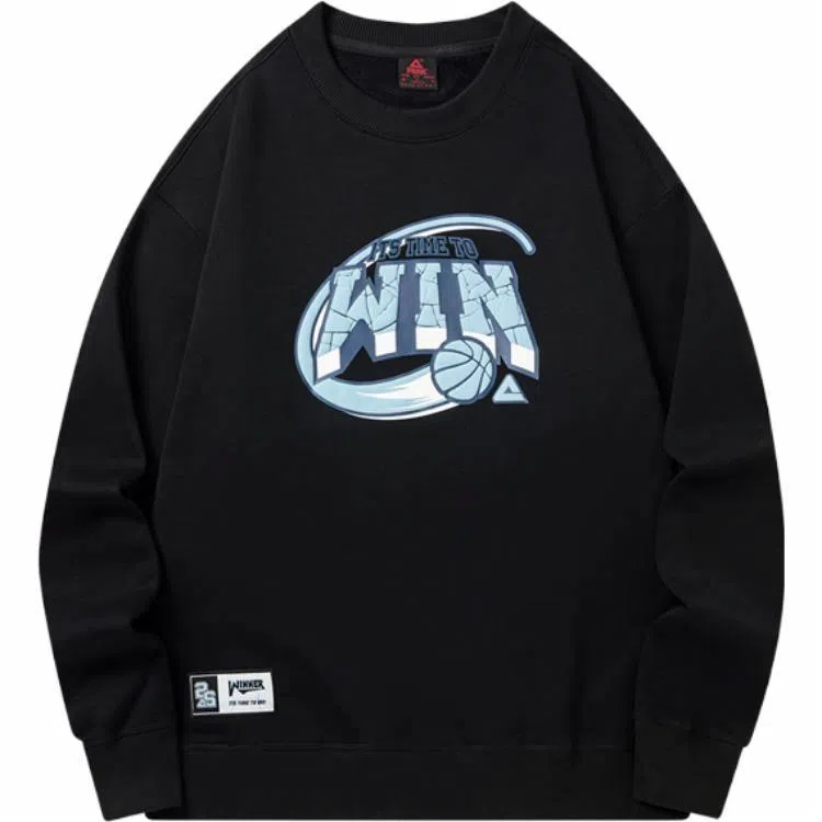 Peak Basketball Culture Series Crewneck Fleece Sweatshirt Black