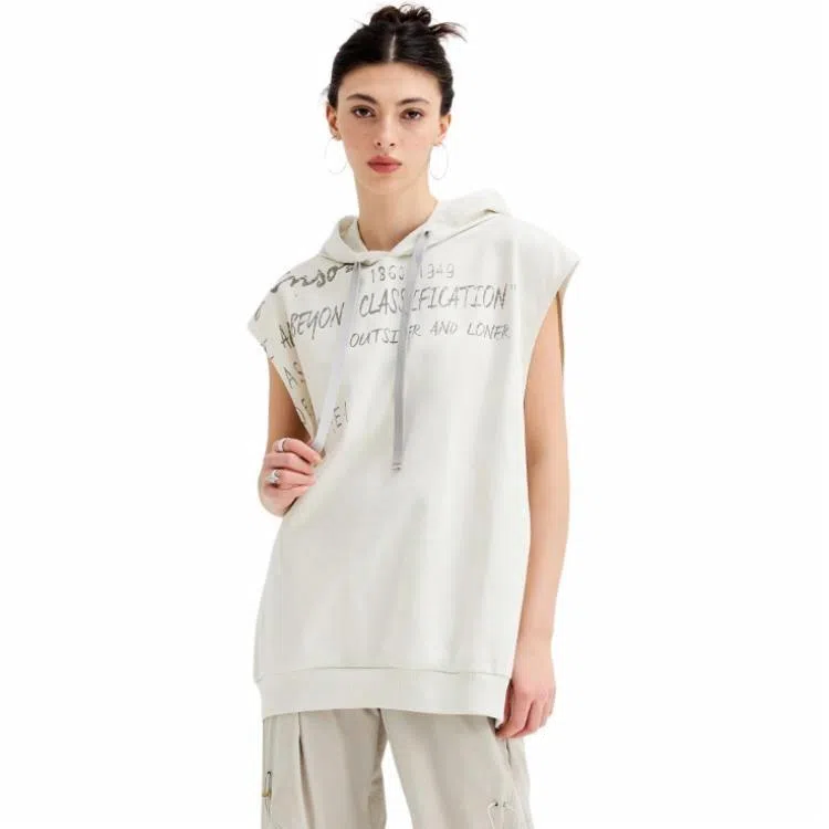 Organic Emotion Sleeveless Hoodie Tee