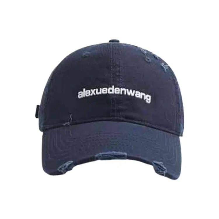 心水好物 字母 做旧破洞大头围显脸小宽帽檐大脸软顶 棉 鸭舌帽 男女同款情侣款