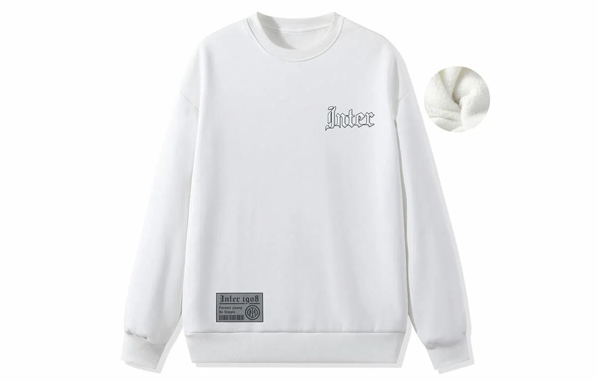 国际米兰足球俱乐部 重磅涂鸦字母印花宽松套头内搭学生户外美式嘻哈卫衣 男女同款