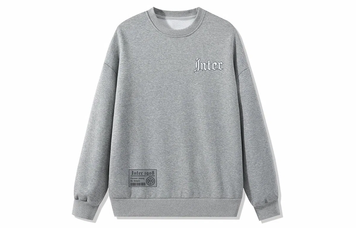 国际米兰足球俱乐部 重磅涂鸦字母印花宽松套头内搭学生户外美式嘻哈卫衣 男女同款