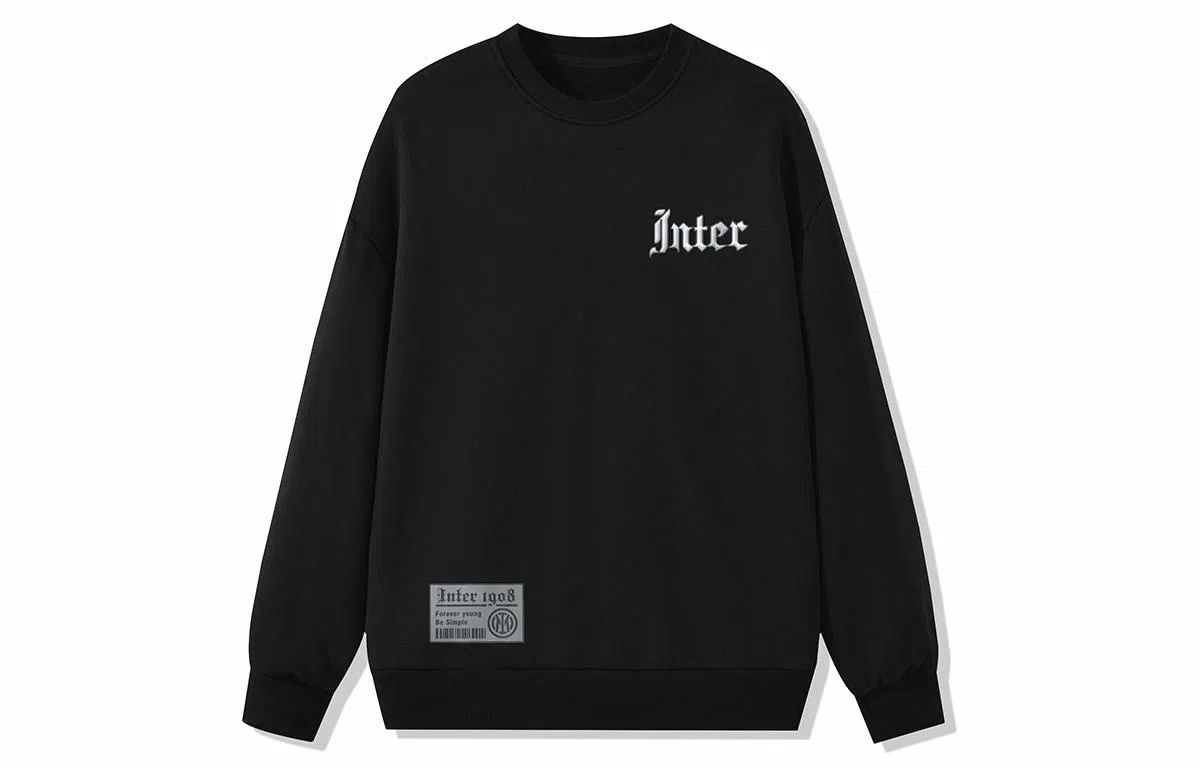 国际米兰足球俱乐部 重磅涂鸦字母印花宽松套头内搭学生户外美式嘻哈卫衣 男女同款