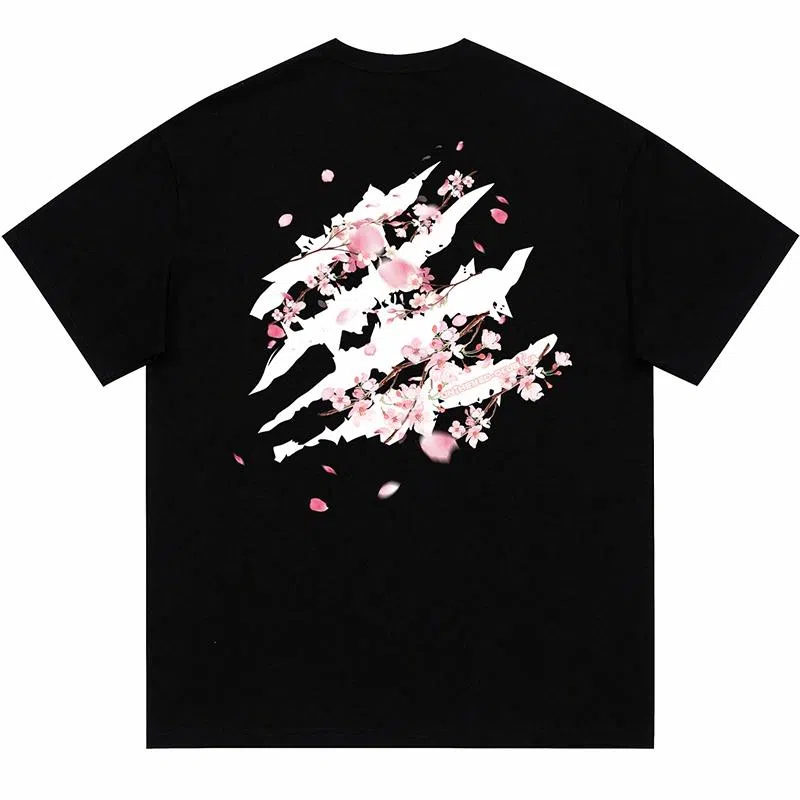 UNthemed Sakura Scratched Letter Tee