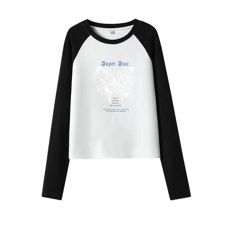 MJ STYLE Raglan Long Sleeve Tee