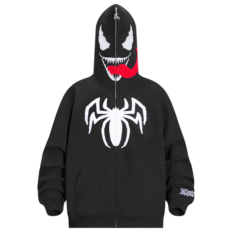 KAKAZZY Spider Embroidery Hoodie