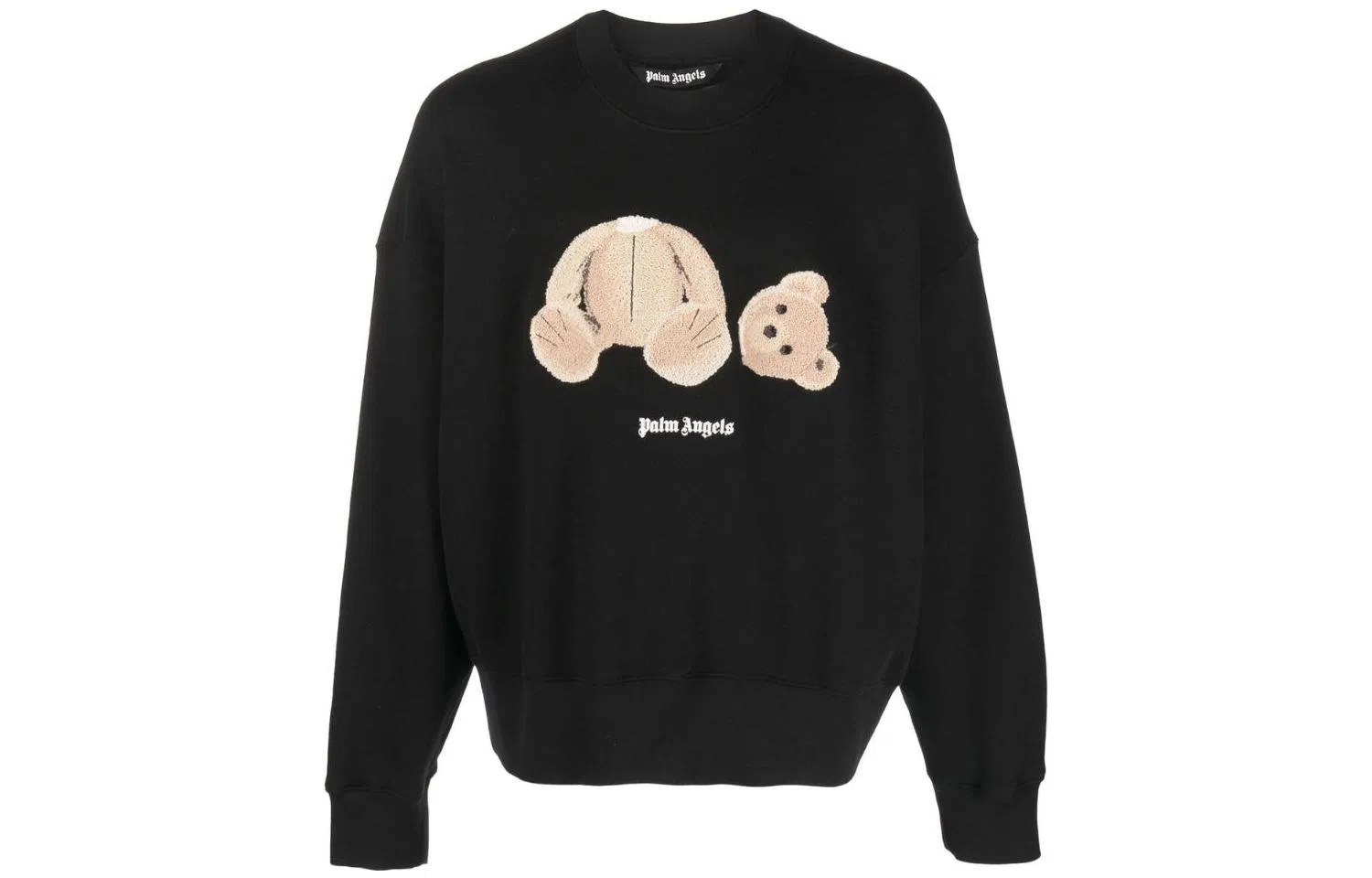Palm Angels FW22 Bear Print Crewneck Sweatshirt Black
