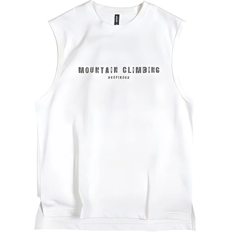 格蓝鹿 人物图案圆领宽松背心 男款