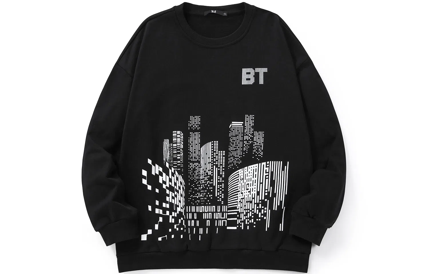 bt Modern Monster Print Sweatshirt Black