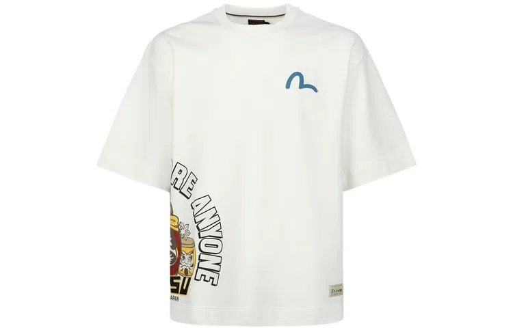 EVISU SS23 Taiko Daruma Letter Print Tee White
