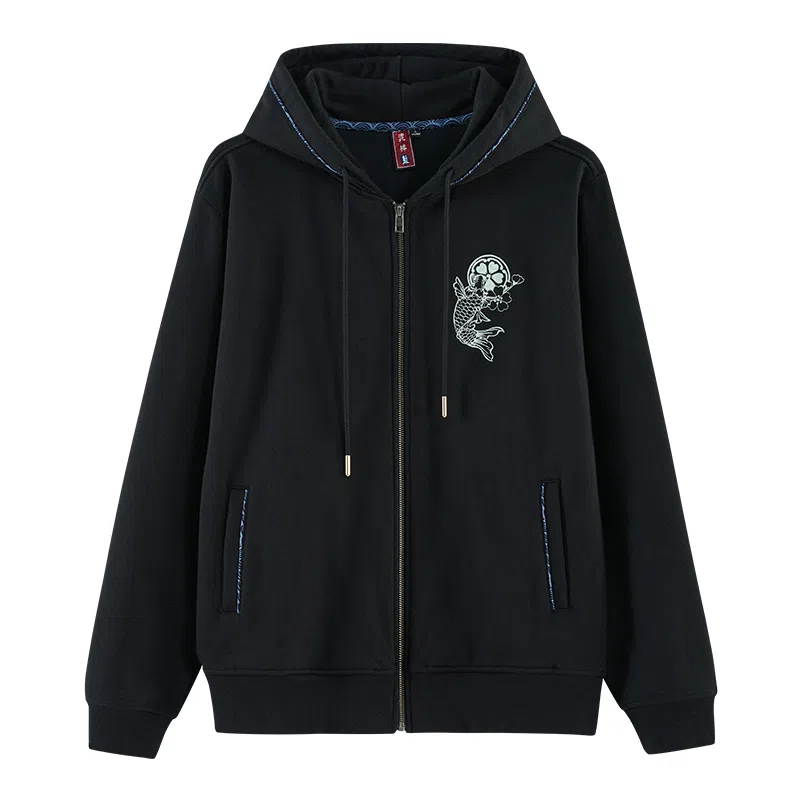 Oniarai Knit Cardigan Hoodie Black