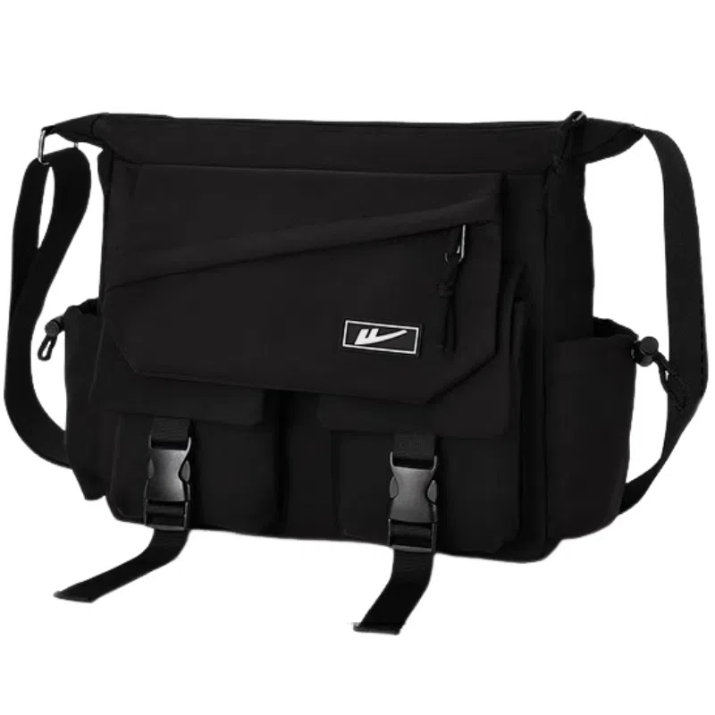 Warrior Nylon Messenger Bag White/Black