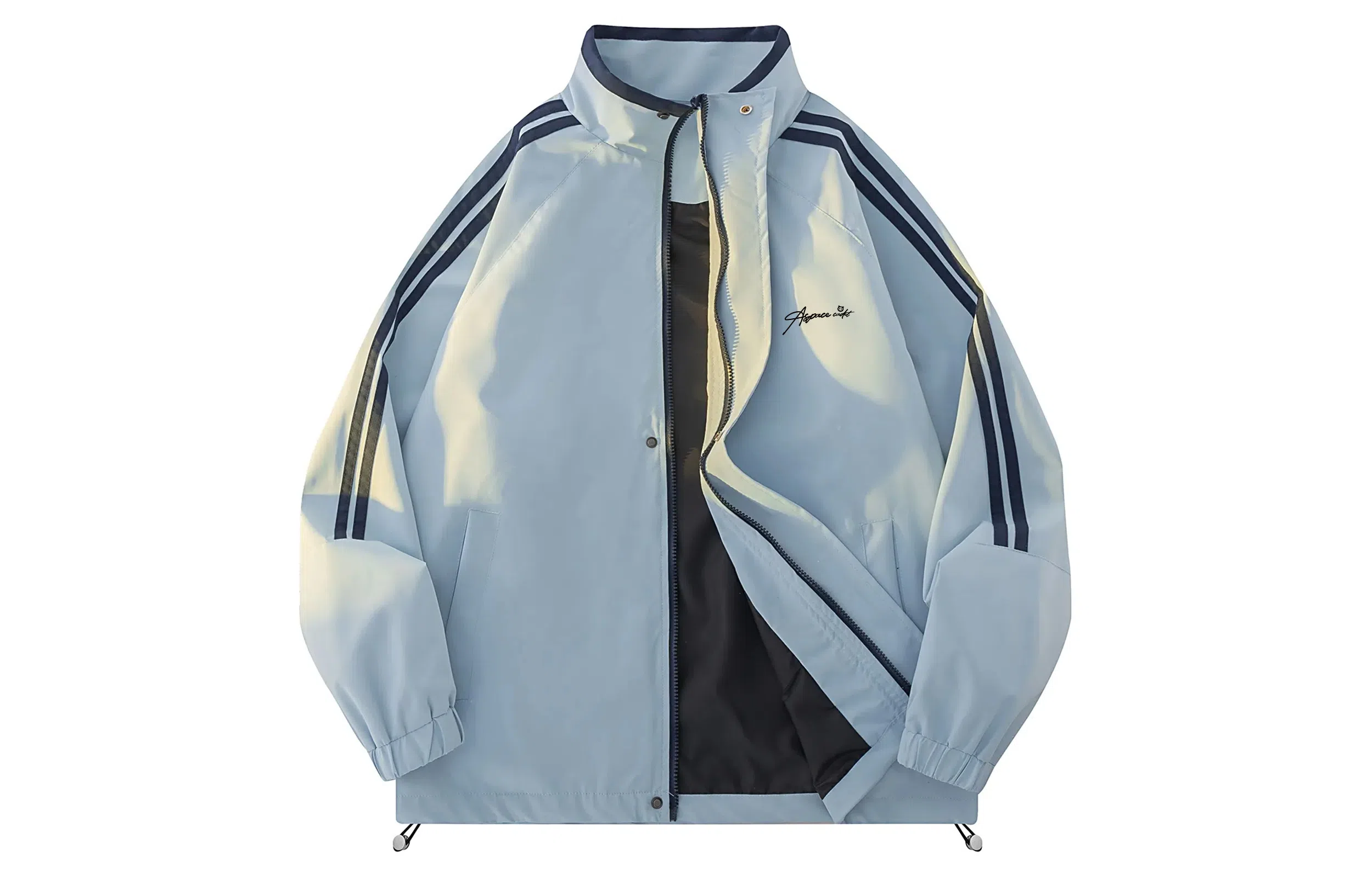 王者荣耀 鲁班七号星空梦想款 基础美式条纹字母纯色休闲宽松高级感小众工装夹克外套 男女同款