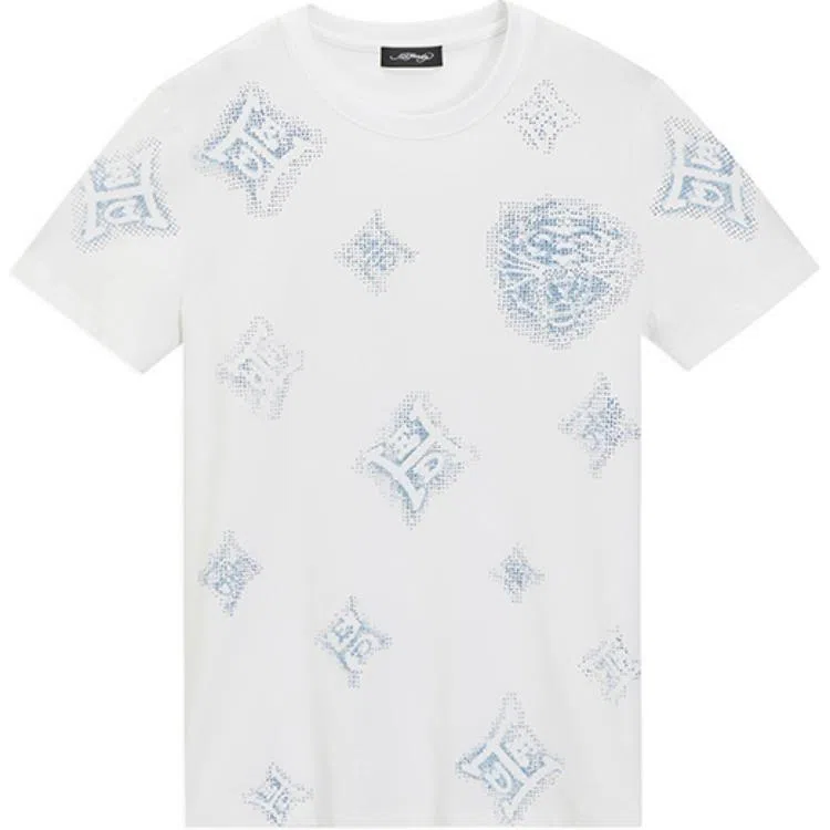 Ed Hardy FW24 Rhinestone Slim Fit T-Shirt White
