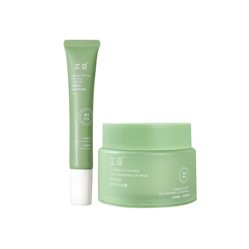 芷豆 泥膜茶树深层清洁毛孔粗大补水涂抹式面膜改善黑头收毛孔