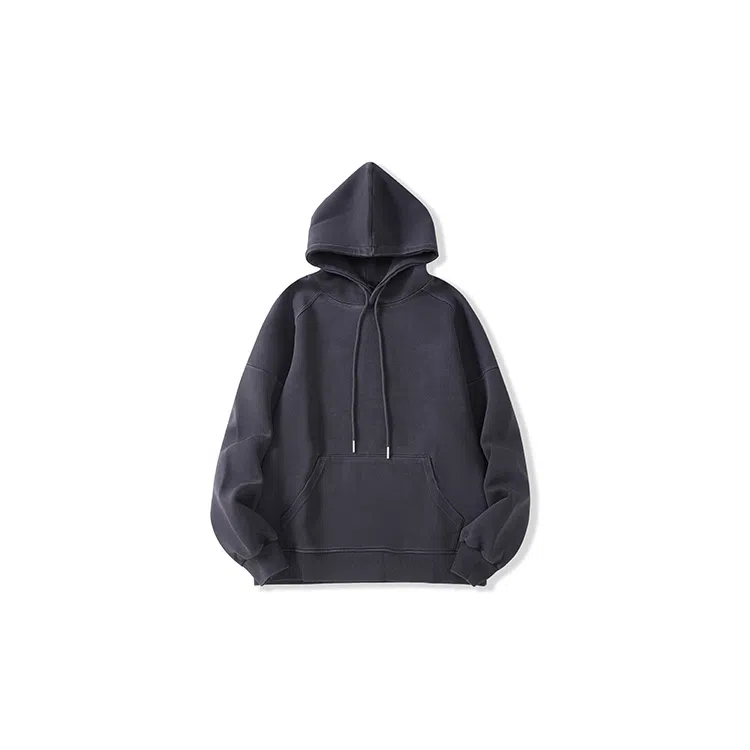 我是大卫 纯色简约宽松休闲连帽套头长袖卫衣 男女同款