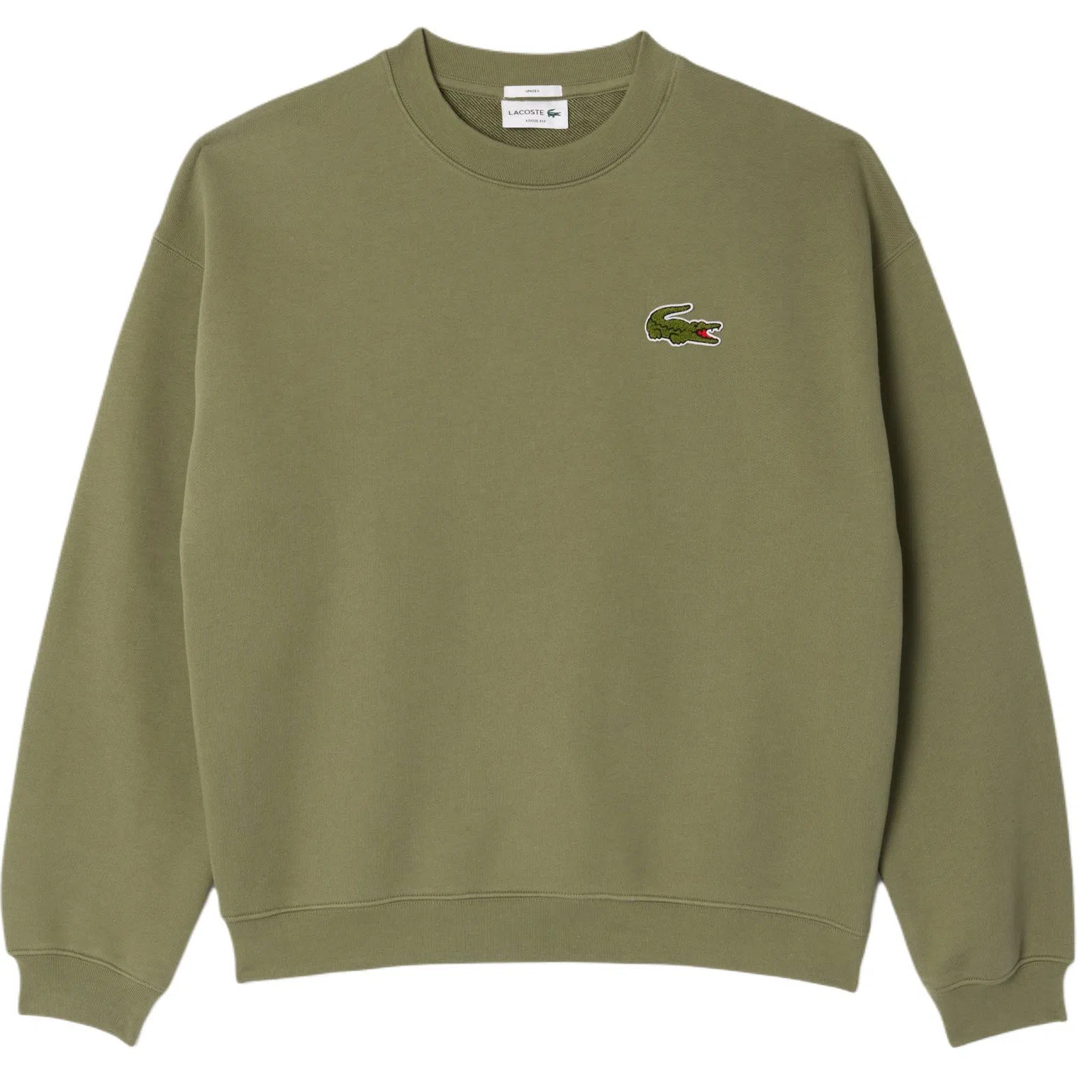 Lacoste Classic Logo Crewneck Sweatshirt Khaki Green
