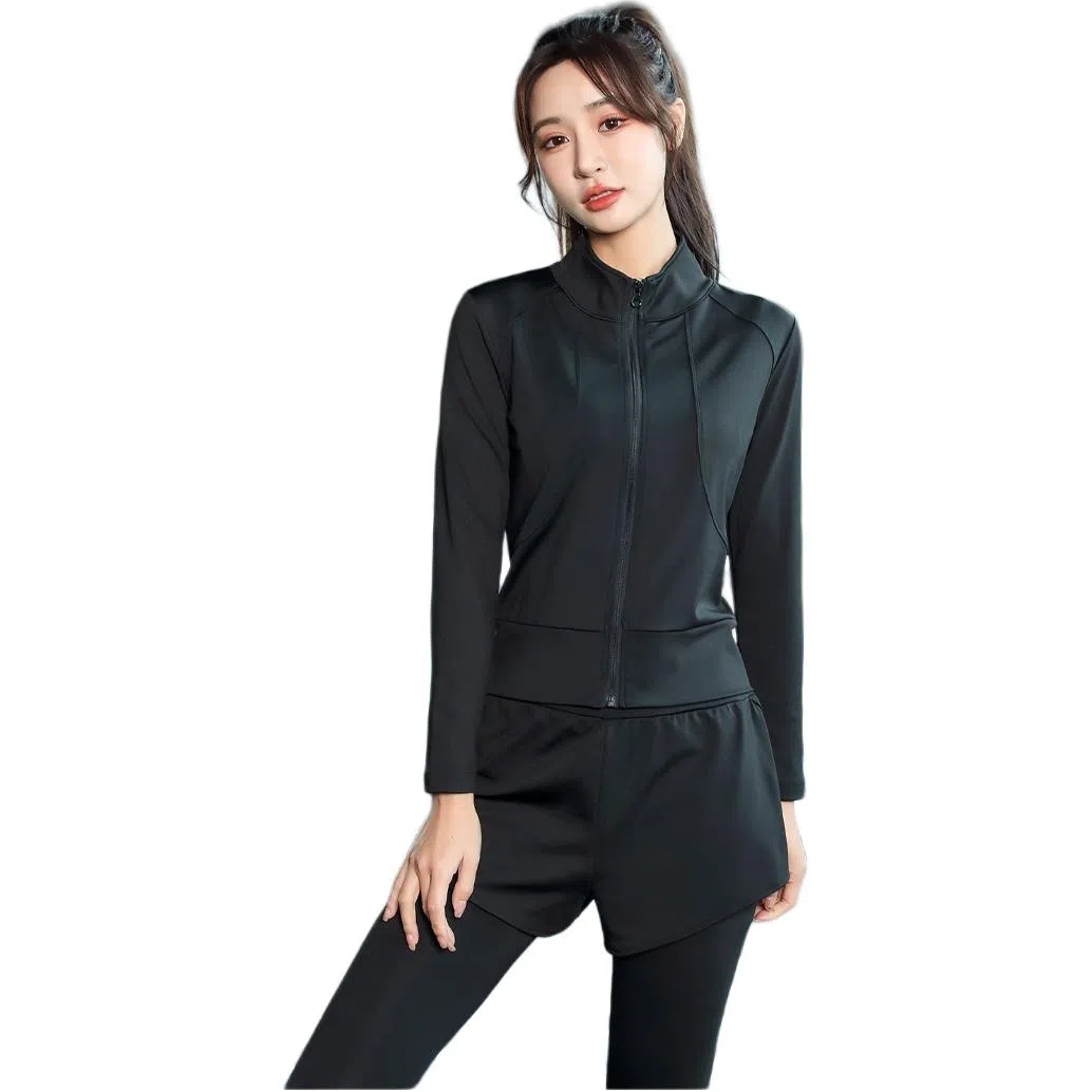 欧迪芬  纯色时尚透气弹力百搭户外训练健身运动修身  瑜伽外套