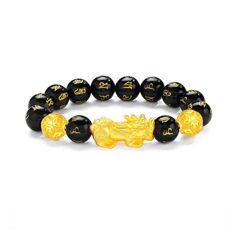 周纪福 足银六字真言貔貅 国潮时尚百搭气质手饰#好运 玉髓 手串 男女同款情侣款