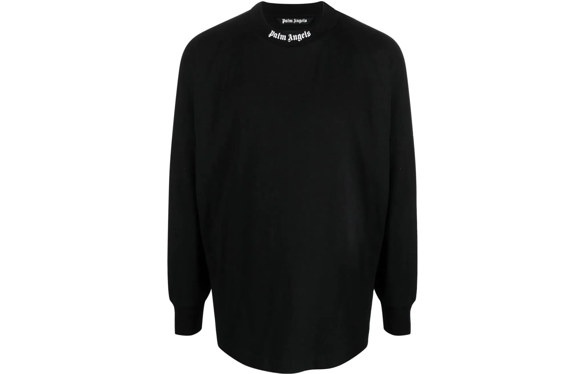 Palm Angels FW22 Logo Print Long Sleeve Sweatshirt Black
