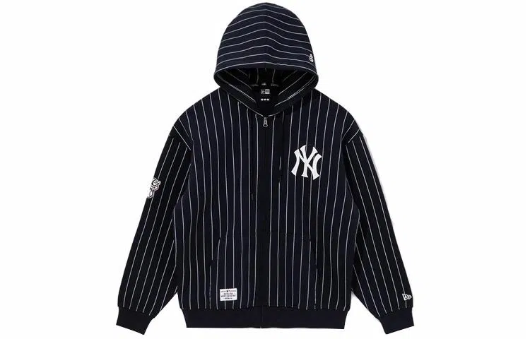 New Era Yankees Striped Hoodie Navy