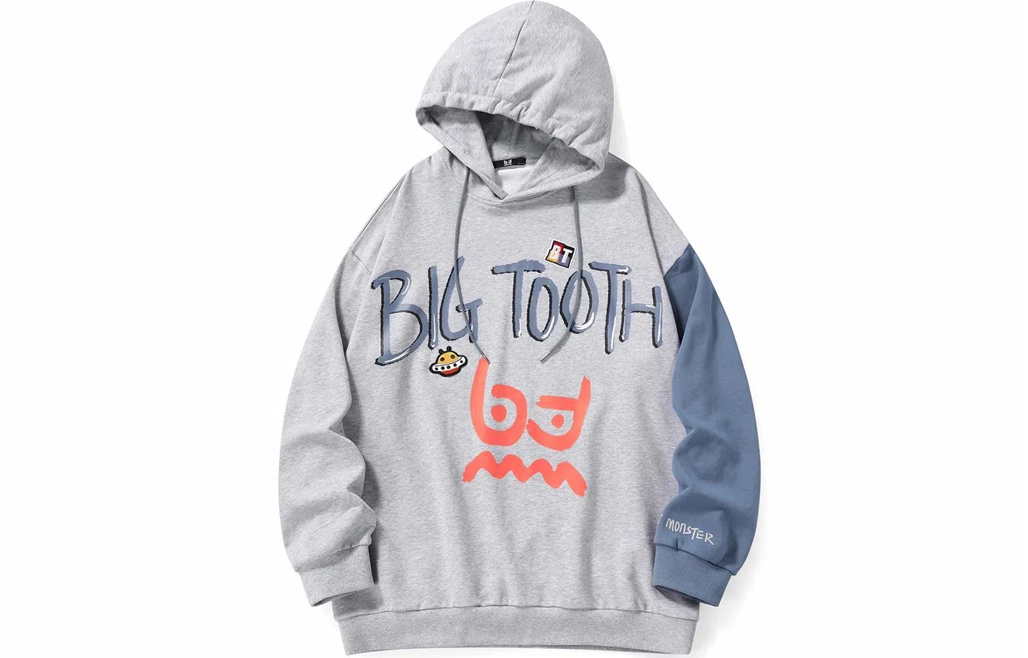 bt Colorblock Letter Print Hoodie