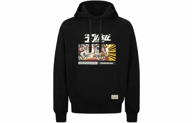 EVISU AW22 Smoking Daruma Hoodie Black