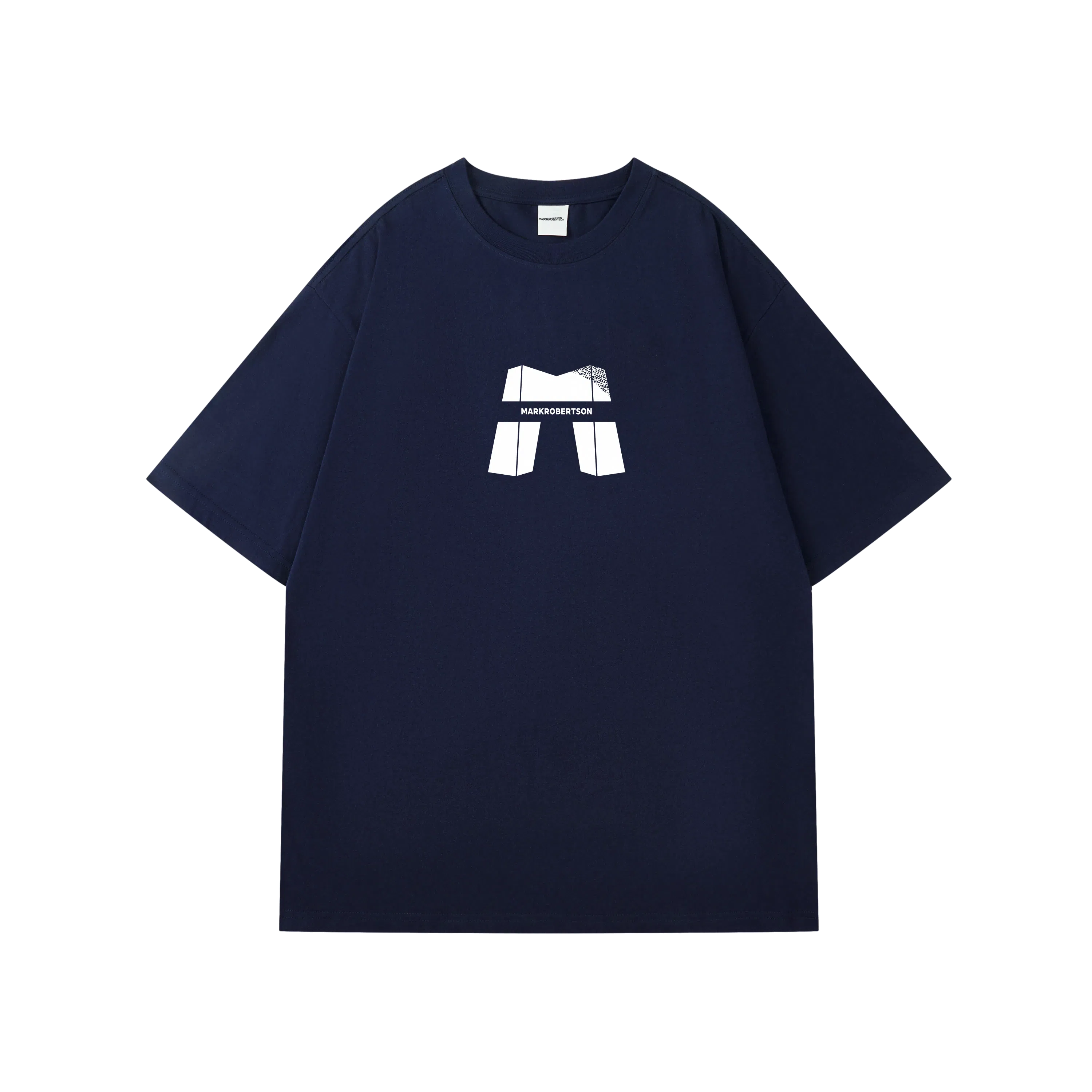 MARK ROBERTSON Letter Print T-Shirt Navy