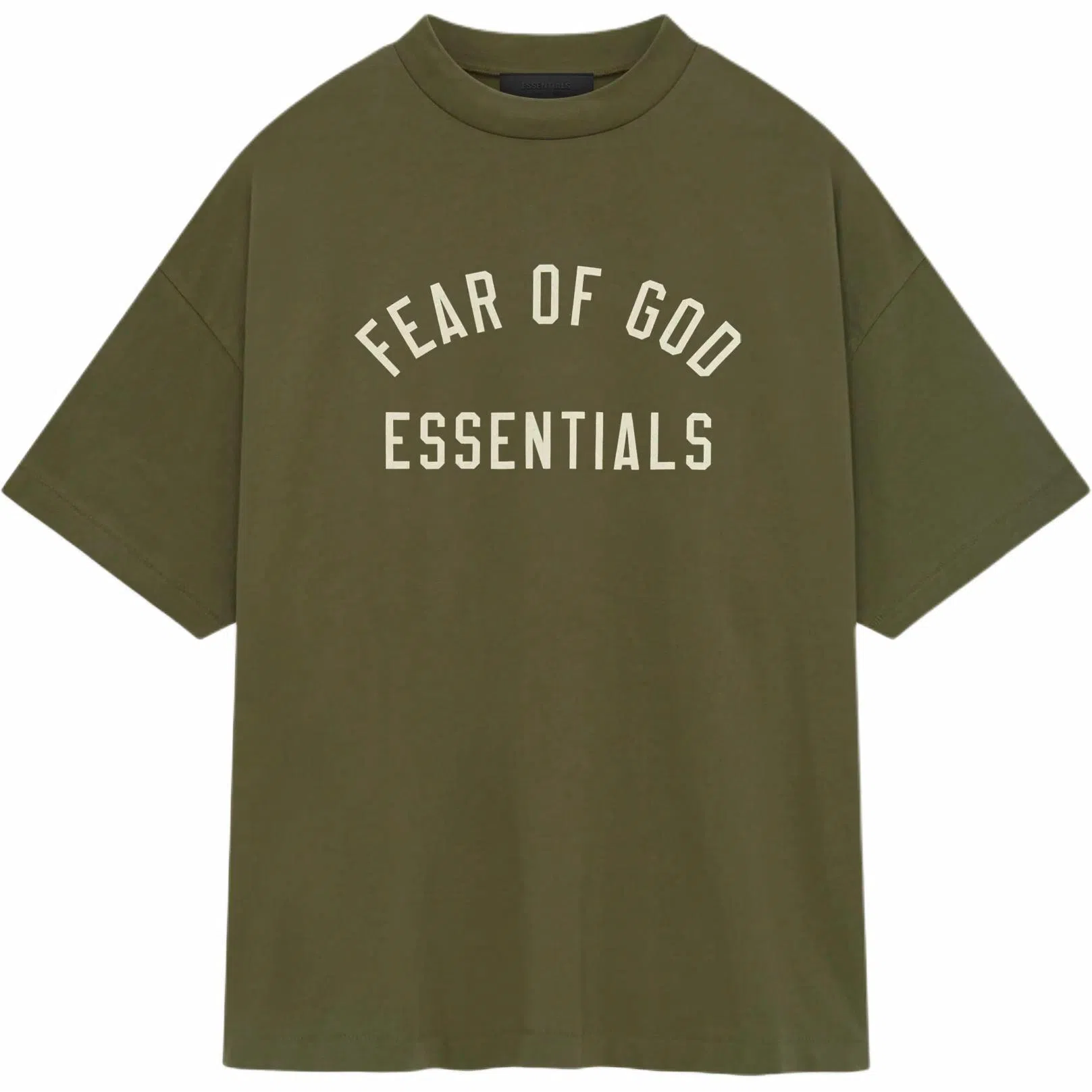 Fear of God Essentials Fall24 BACK TO SCHOOL Jersey Crewneck Tee T MILITARY