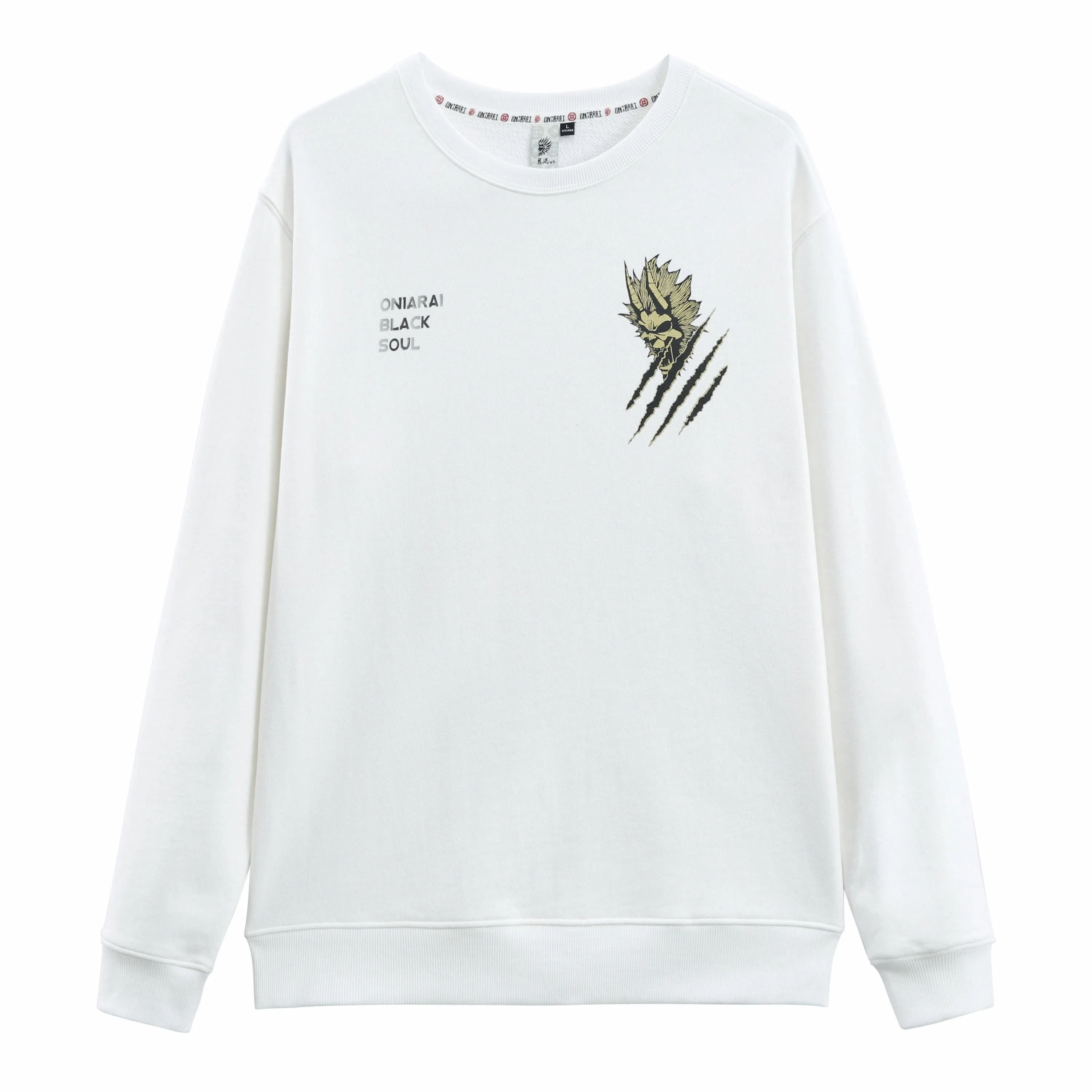 Oniarai White Tiger Crewneck Sweatshirt