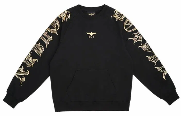 Boy London FW22 Gold Eagle Crewneck Sweatshirt Black