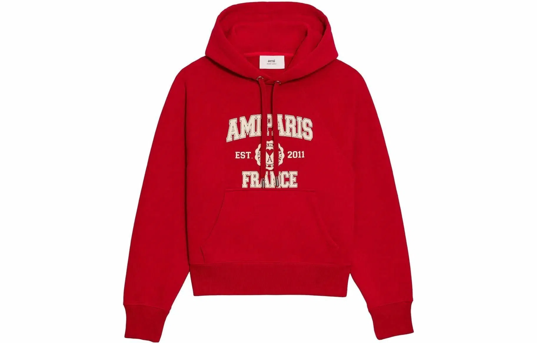 AMIPARIS FW22 Heart Logo Hoodie Burgundy