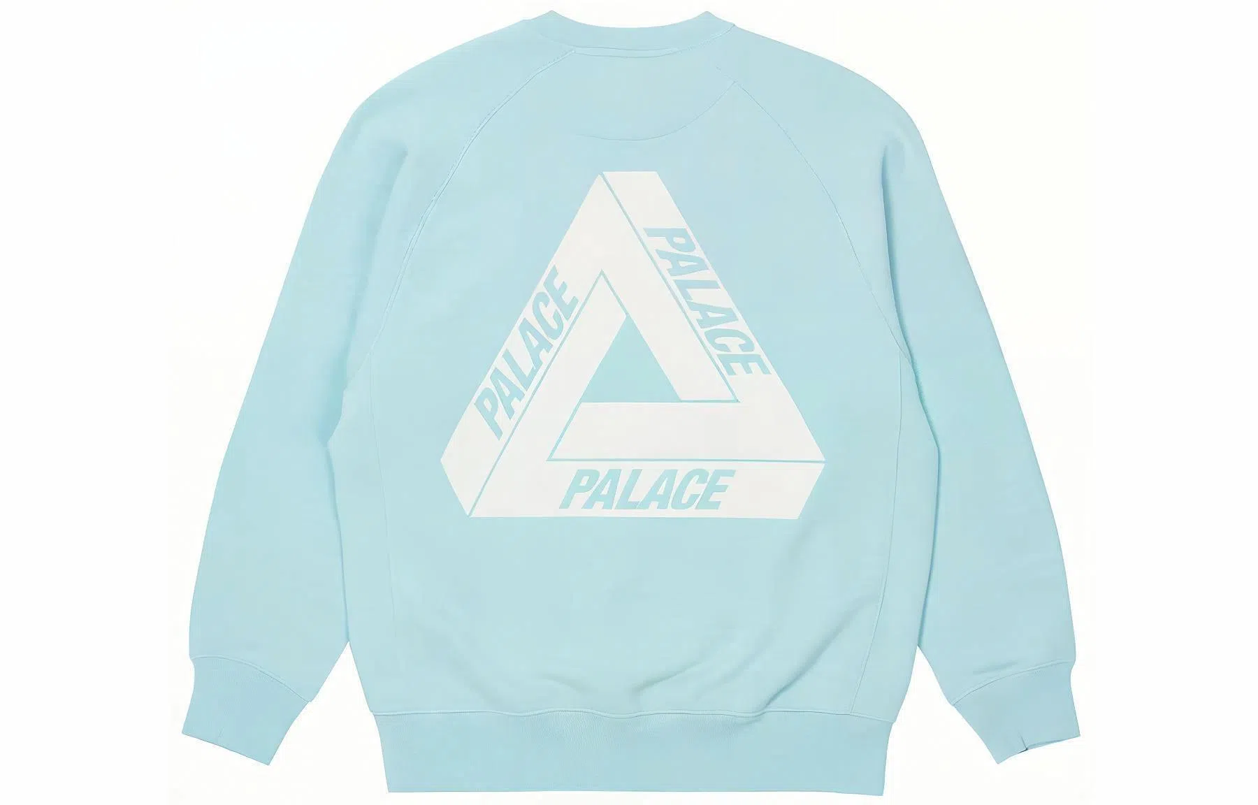 PALACE FW22 Tri-Ferg Slub Crew Light Blue Logo