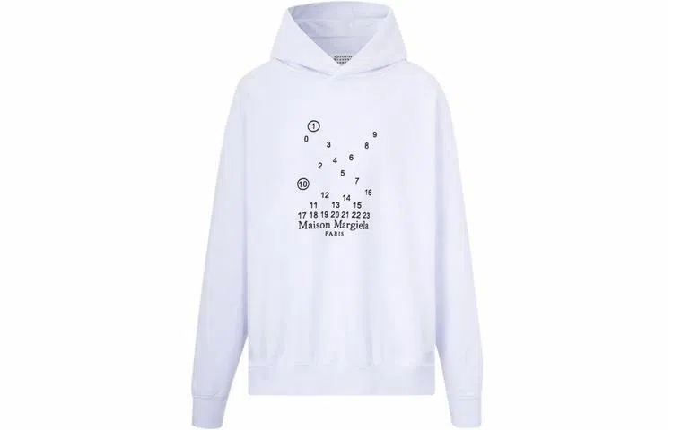 Maison Margiela FW22 Digital Cross Hoodie White
