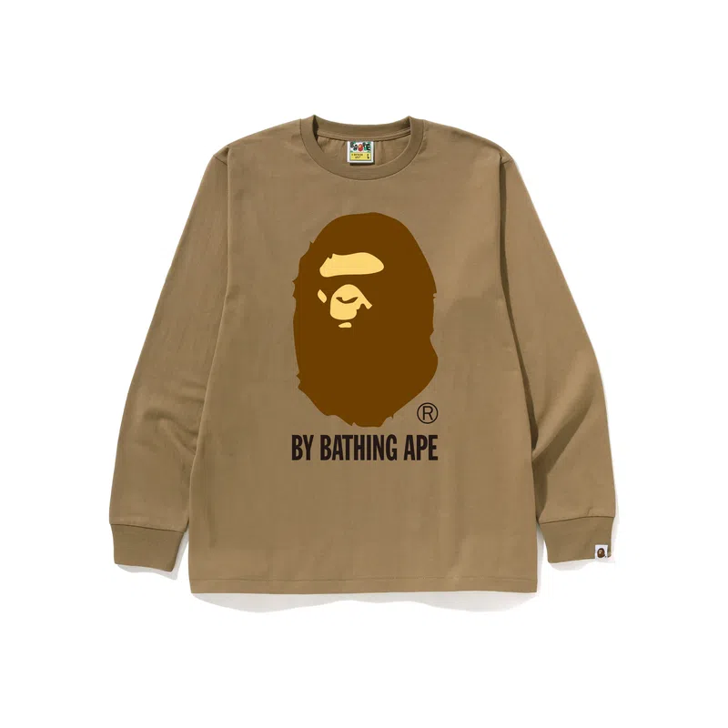 A Bathing Ape Ape Head Letter Print Long Sleeve Tee