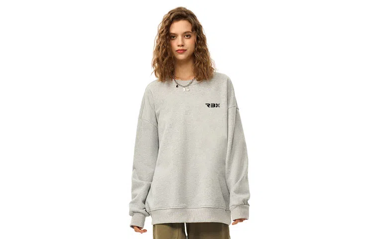 人本 印花图案简约户外逛街时尚宽松套头长袖圆领卫衣 男女同款