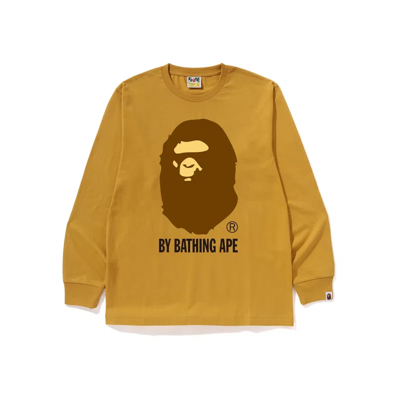 A Bathing Ape Ape Head Letter Print Long Sleeve Tee