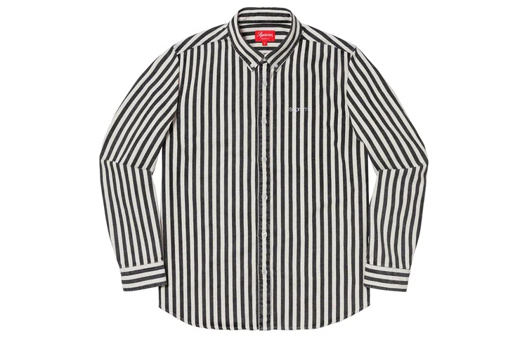 Supreme Denim Shirt Black White