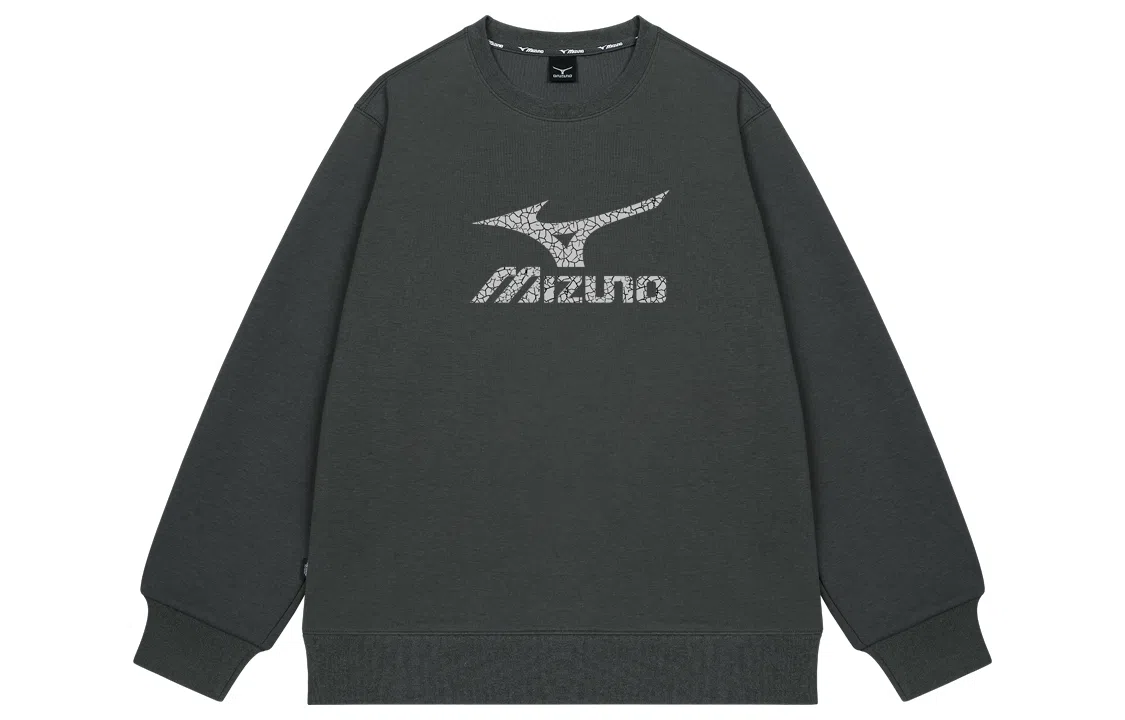 Mizuno Retro Logo Pullover Hoodie Black