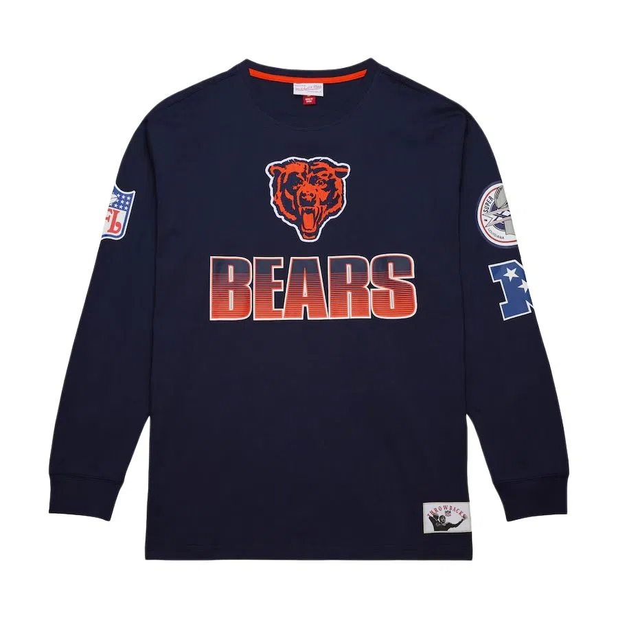 Mitchell Ness x NFL Chicago Bears Vintage Logo Allover Long Sleeve T