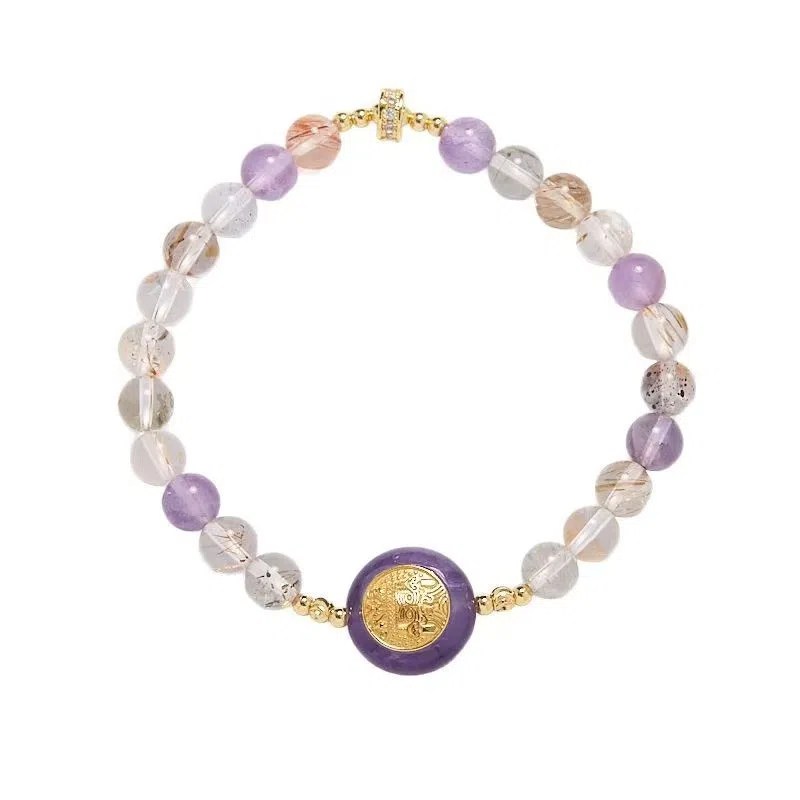 【扶摇直上】 指尖瑰宝 紫气东来福气满满转运纳福前程似锦未来可期#好运天然 紫水晶 手串 男女同款情侣款