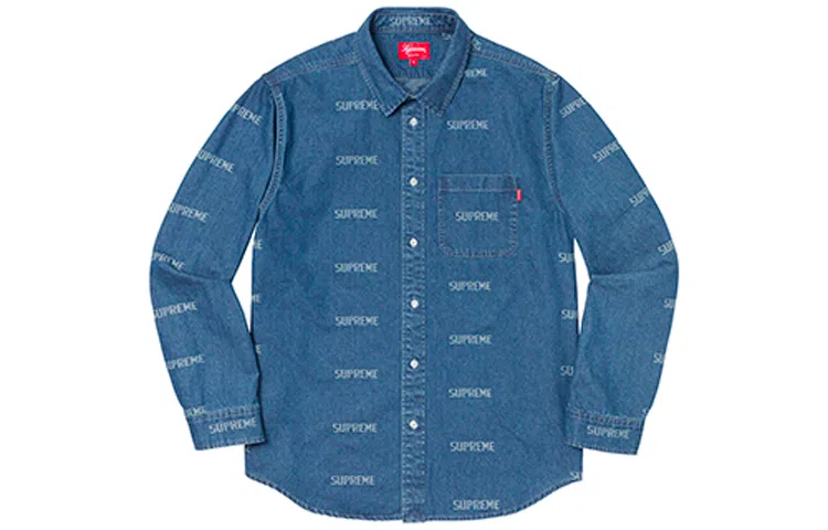 Supreme SS19 Logo Denim Shirt