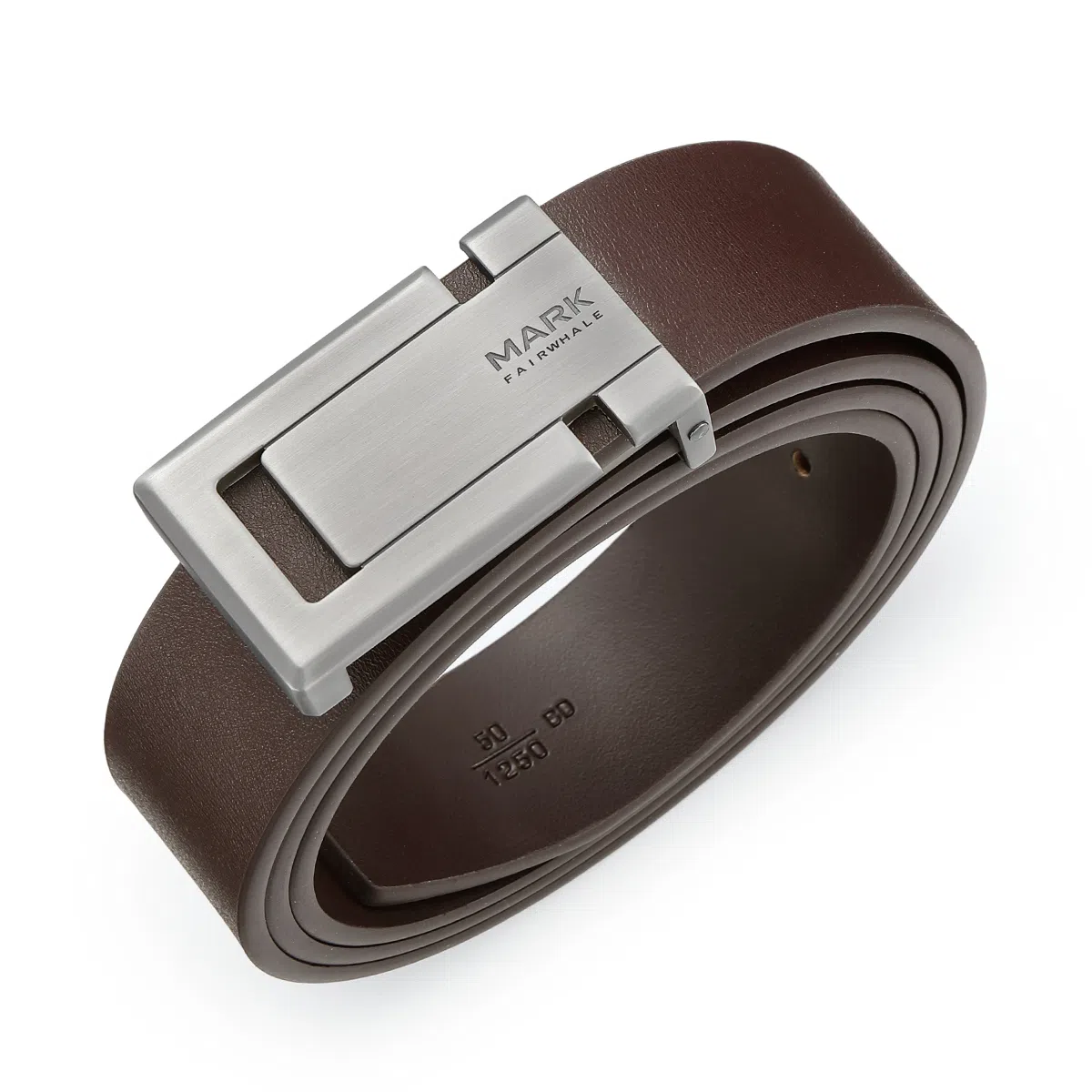 FAIRWHALE Classic Leather Belt Brown 3.4CM