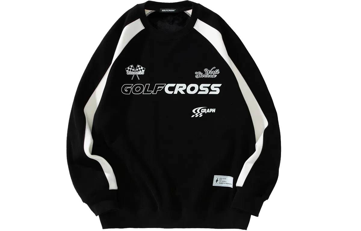 GOLFCROSS Logo Print Sweatshirt
