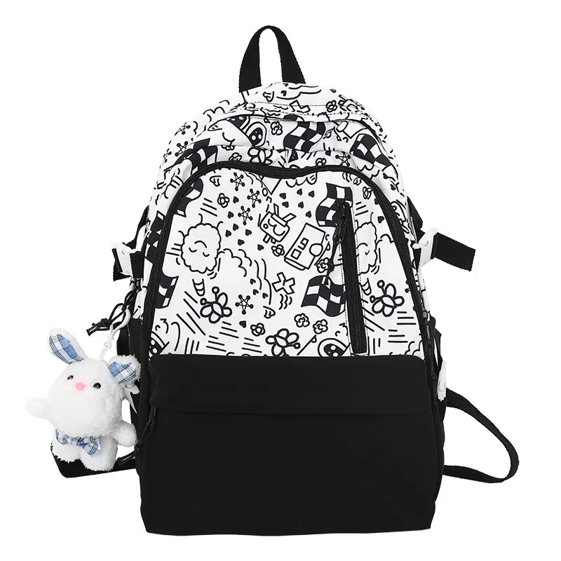 恒源祥 原宿涂鸦 尼龙 双肩包 男女同款情侣款 多色