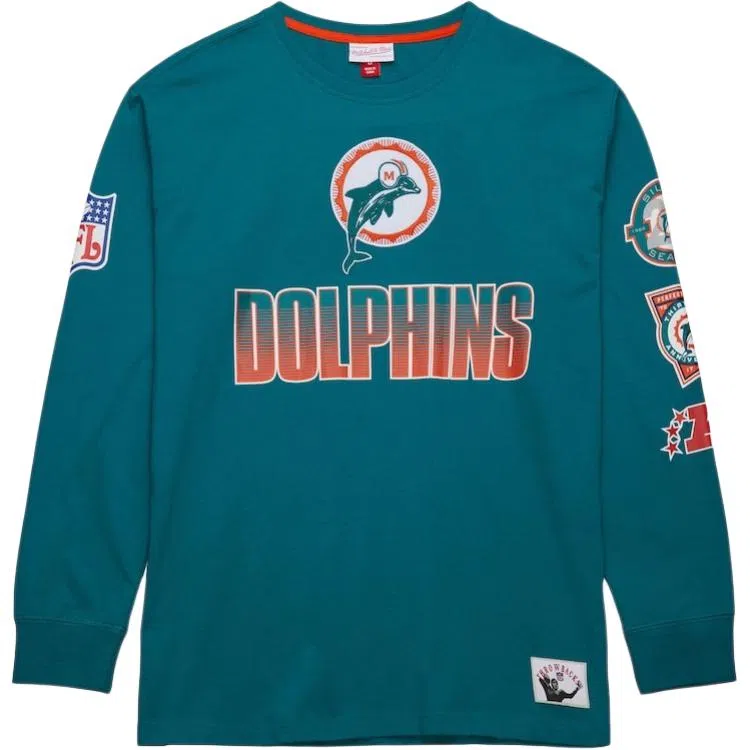 Mitchell Ness x NFL Aqua Miami Dolphins T