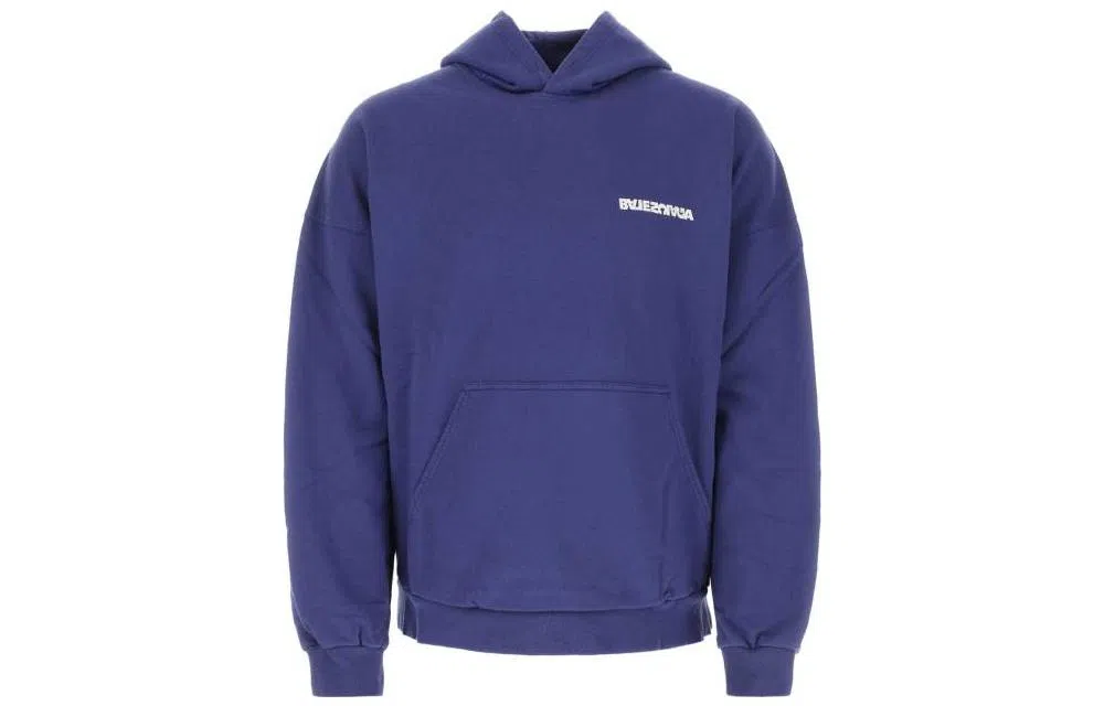 Balenciaga SS23 Letter Print Hoodie Blue