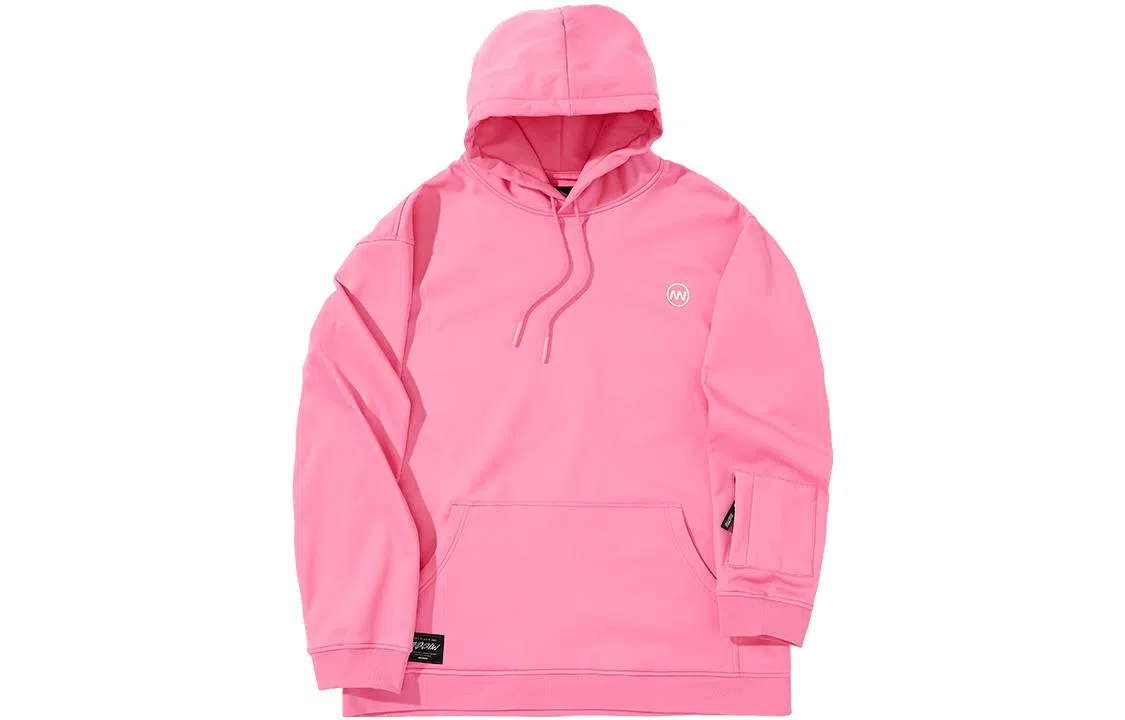 南恩 纯色连帽套头休闲卫衣 男女同款