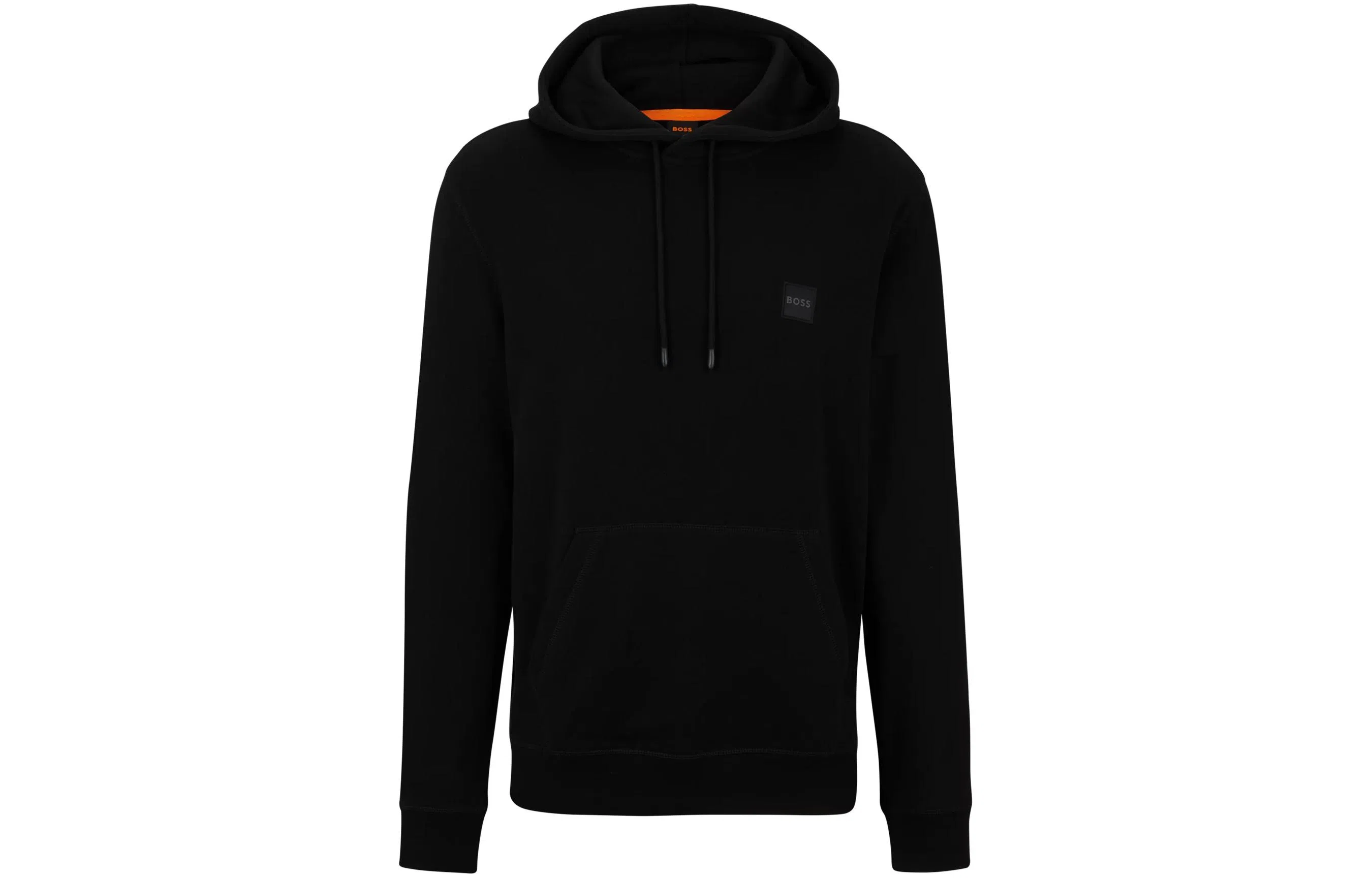 HUGO BOSS Cotton-Terry Hoodie With Logo Patch Logo