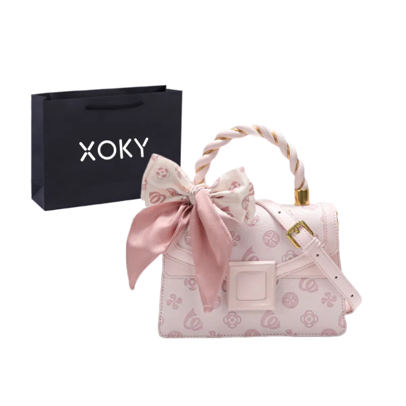 XOKY Embossed Shoulder Bag Ice Berry Pink